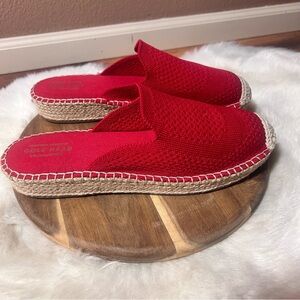 Cole Haan Cloud Cushioning Women's Vibrant Red Mule Espadrilles Size 9.5